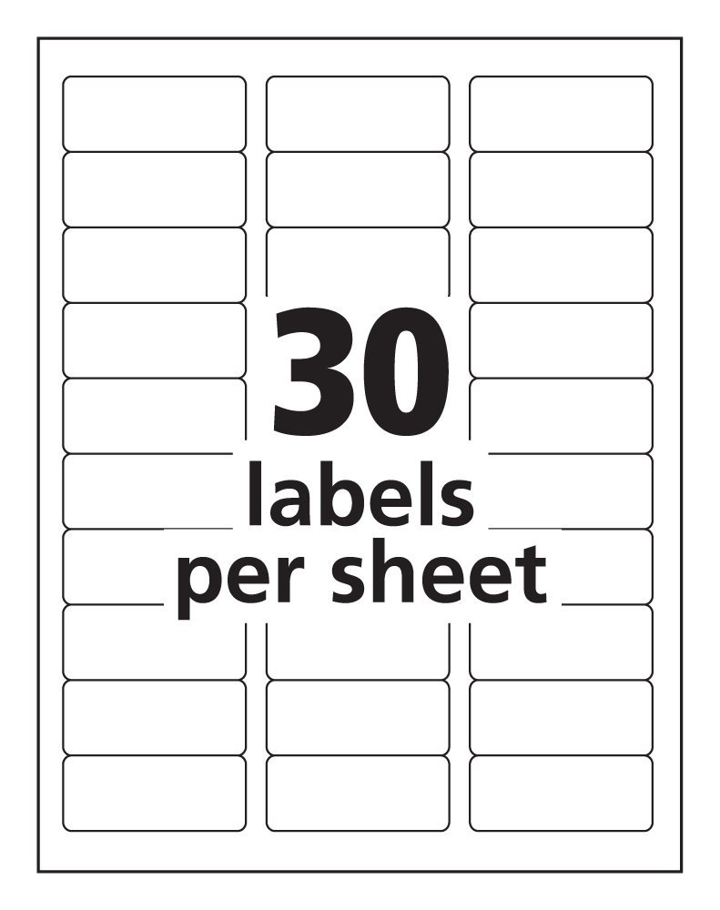free templates for 30 labels per sheet